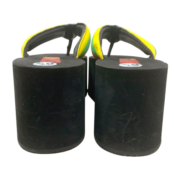 Simon Miller FOAMI Platform Sandals Black/Multi Stripe Thong Size 6.5 EU 36 NEW - Picture 8 of 10